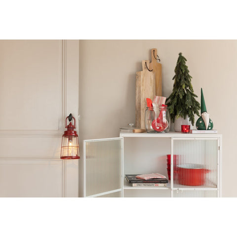 J-Line Kersthanger - polyester - wit/goud