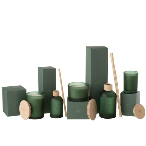 J-Line geurolie + stokjes Accords Essentiels - mat hout - groen