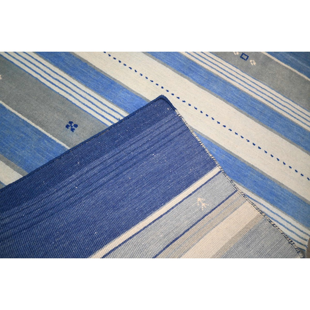 Blauw Gabbeh vloerkleed - 180x120 cm - HANDGEMAAKT