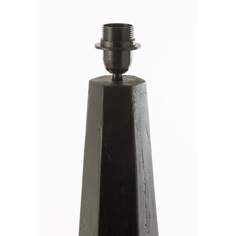J-Line lampvoet octogonaal - loofhout - zwart - small