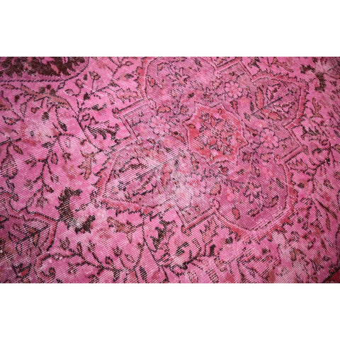 Roze vintage vloerkleed - 265x166 cm - HANDGEMAAKT