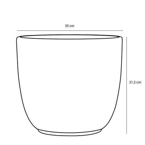 Tusca Bloempot - H32 x Ø35 cm - Wit