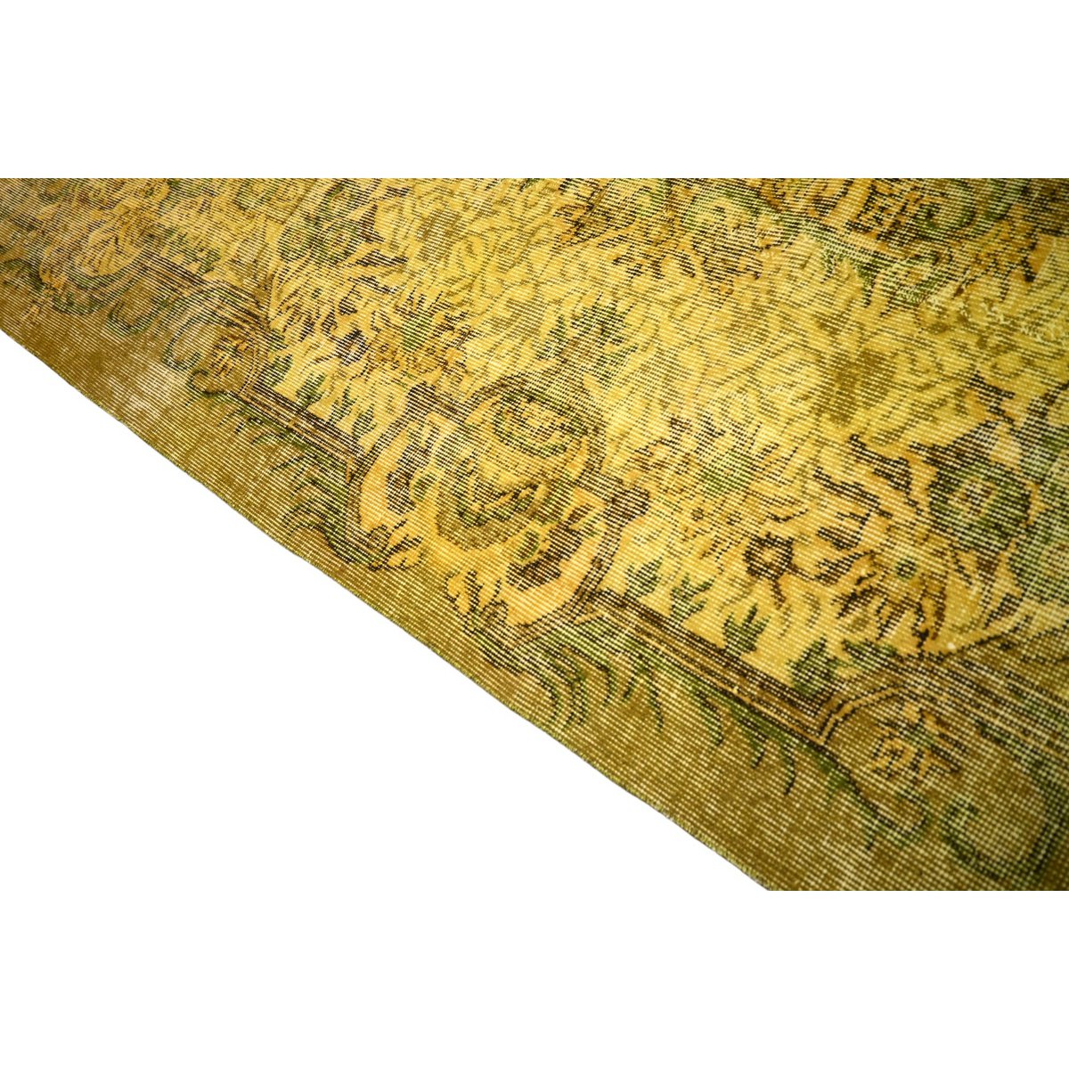 Geel vintage vloerkleed - 262x168 cm - HANDGEMAAKT