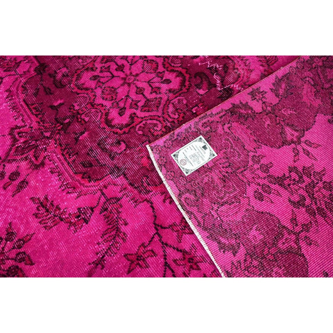 Roze vintage vloerkleed - 280x177 cm - HANDGEMAAKT