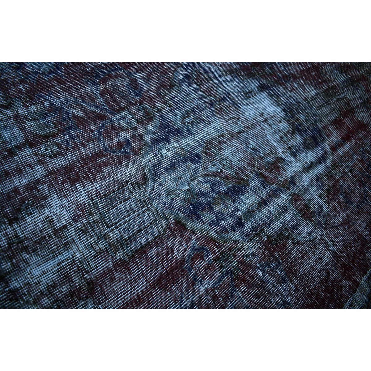 Blauw vintage vloerkleed - 281x174 cm - HANDGEMAAKT