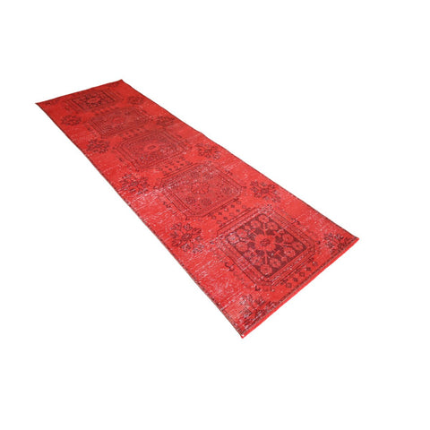 Rode vintage loper - 277x84 cm - HANDGEMAAKT