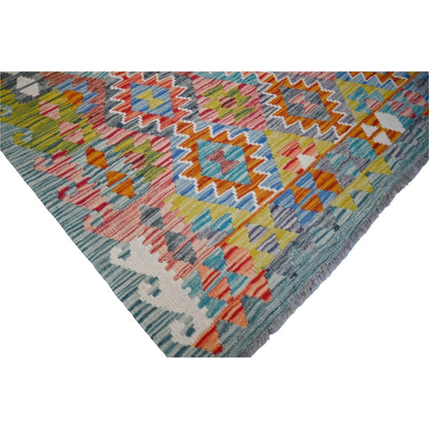 Kleurrijke kelim - 302x207 cm - HANDGEMAAKT