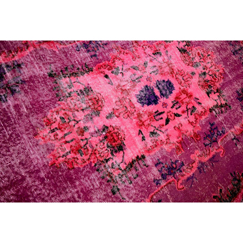 Roze vintage vloerkleed - 277x170 cm - HANDGEMAAKT