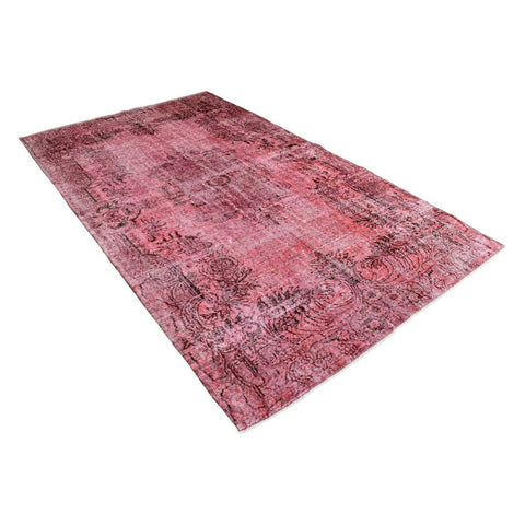 Roze vintage vloerkleed - 278x168 cm - HANDGEMAAKT