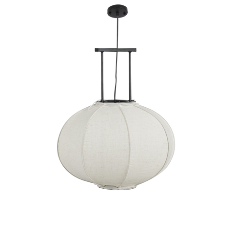 Pego Hanglamp - H55 x Ø50 cm - Linnen - Off White