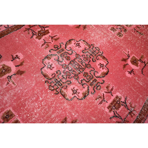 Roze vintage vloerkleed - 203x108 cm - HANDGEMAAKT