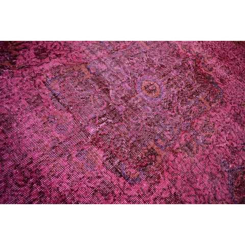 Roze vintage vloerkleed - 309x175 cm - HANDGEMAAKT