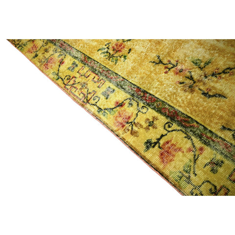 Geel vintage vloerkleed - 270x166 cm - HANDGEMAAKT