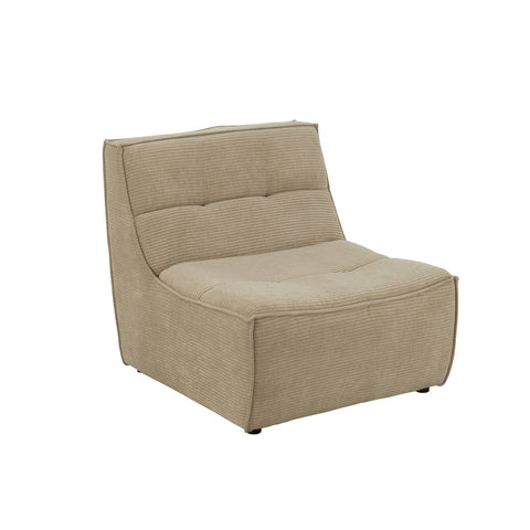 J-Line Sofa Grid Populierenhout/Schuim Donker Beige
