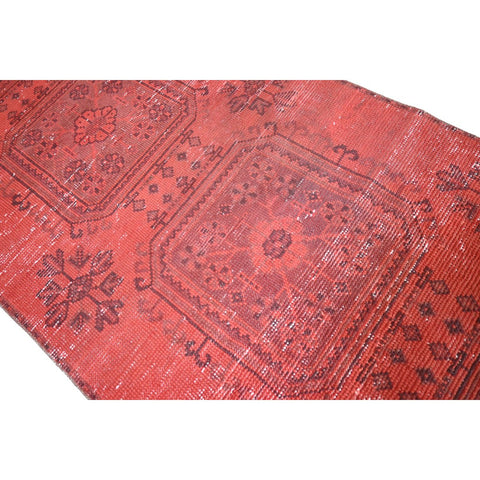 Rode vintage loper - 277x84 cm - HANDGEMAAKT