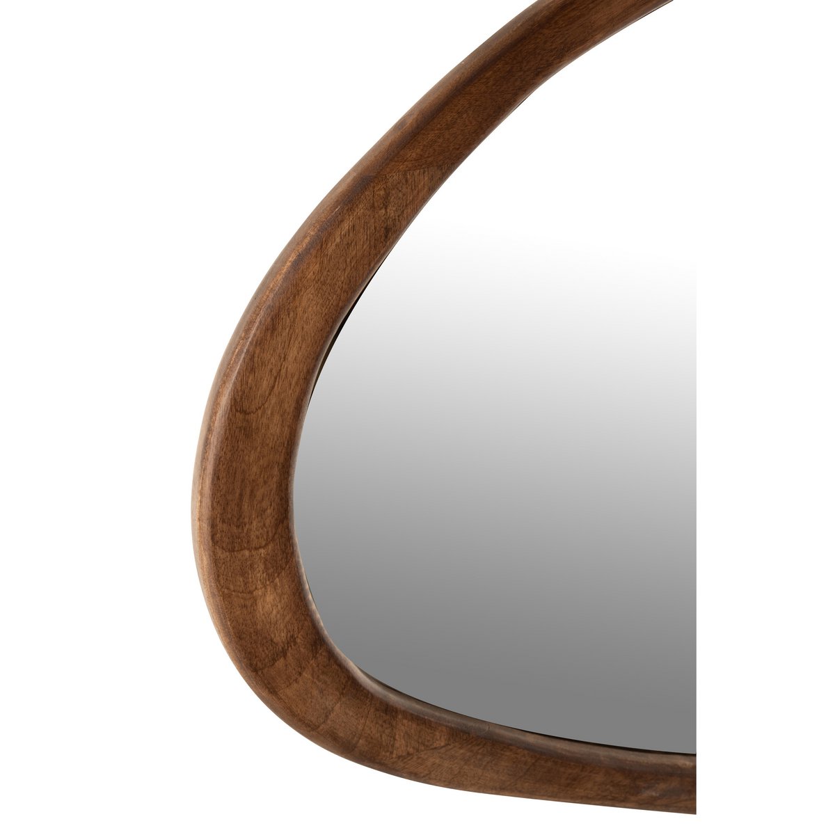 J-Line spiegel Onregelmatig - hout - donkerbruin - small