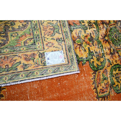 Oranje vintage vloerkleed - 250x152 cm - HANDGEMAAKT