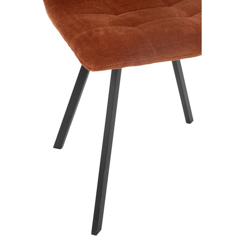 J-Line Eetstoel Clark Metaal/Polyester Roest