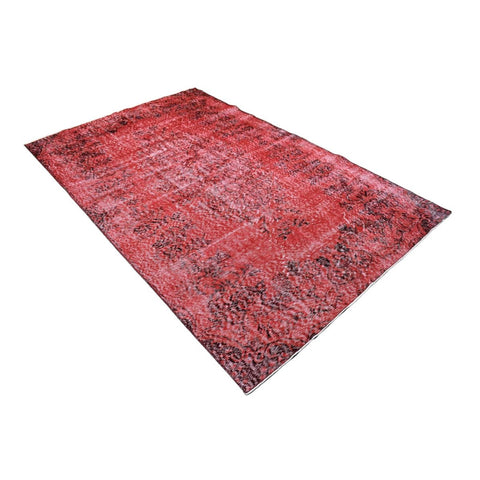 Rood vintage vloerkleed - 240x148 cm - HANDGEMAAKT