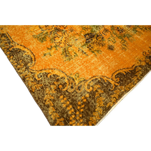 Geel vintage vloerkleed - 244x176 cm - HANDGEMAAKT