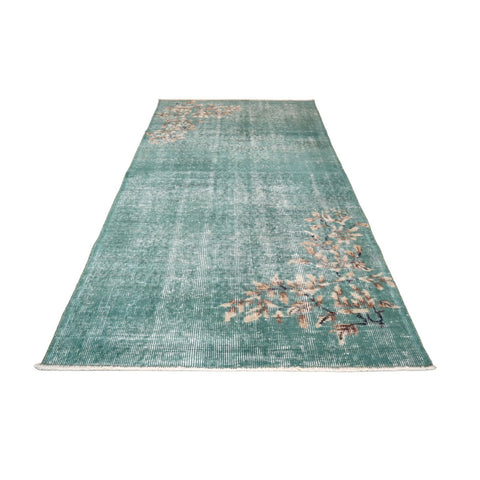 Groen vintage vloerkleed - 180x95 cm - HANDGEMAAKT