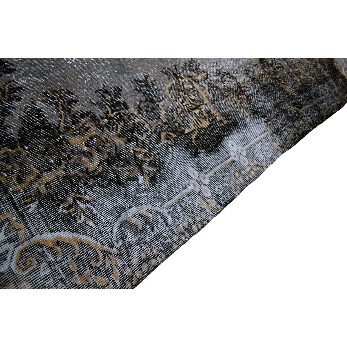 Grijs super vintage vloerkleed - 290x174 cm - HANDGEMAAKT