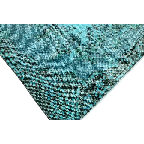 Turquoise vintage vloerkleed - 247x142 cm - HANDGEMAAKT