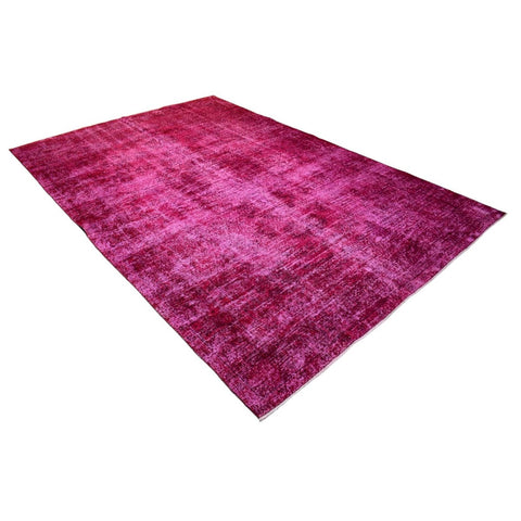 Roze vintage vloerkleed - 312x205 cm - HANDGEMAAKT