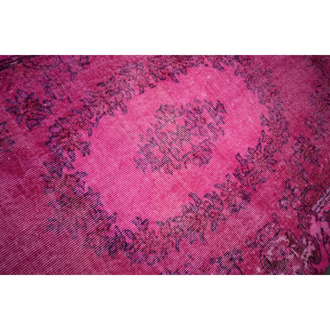 Roze vintage vloerkleed - 212x112 cm - HANDGEMAAKT