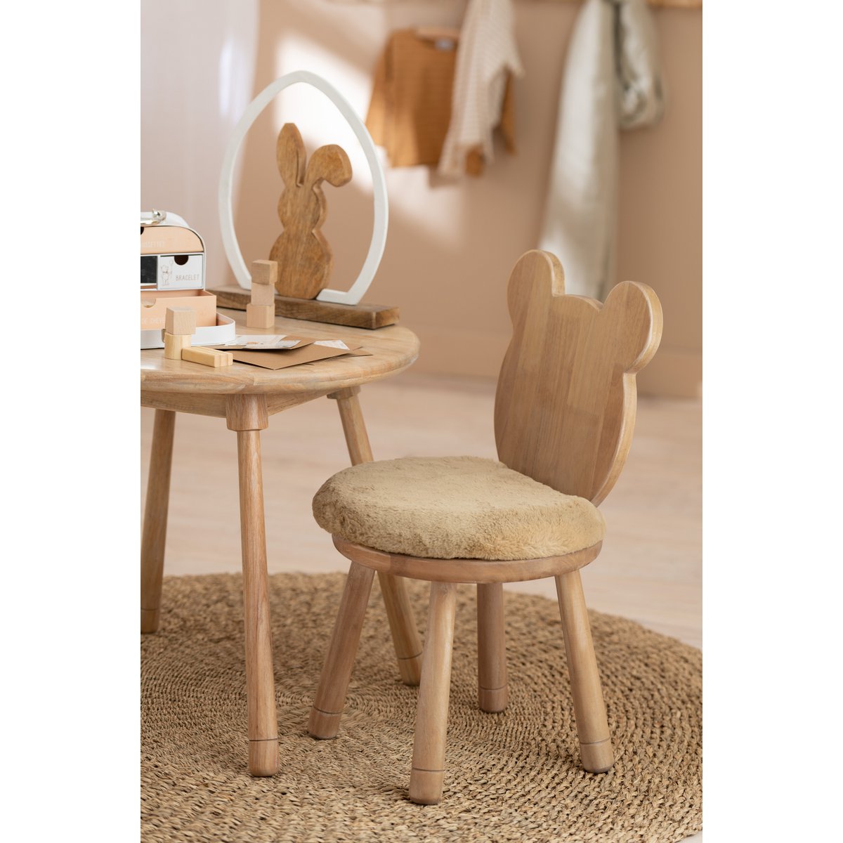 J-Line stoel Kind Beer - hout - naturel