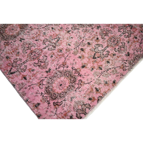 Roze vintage vloerkleed - 220x112 cm - HANDGEMAAKT