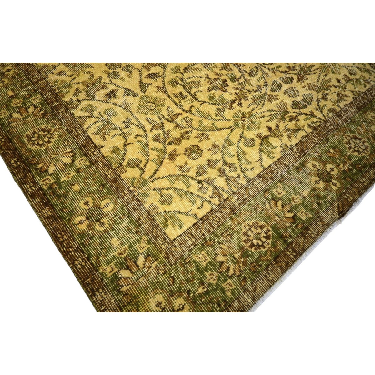 Geel vintage vloerkleed - 282x170 cm - HANDGEMAAKT