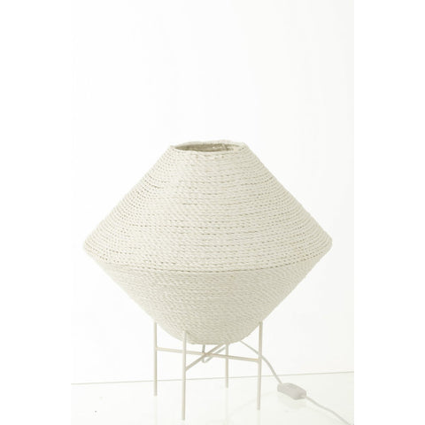 J-Line hanglamp Ufo Raffia - wit - groot