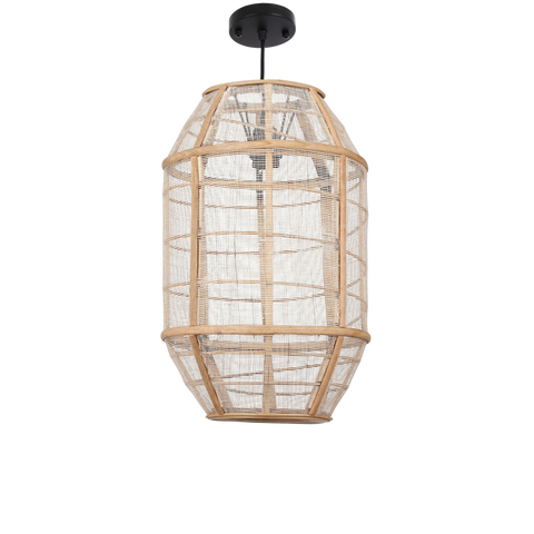 Pella Hanglamp - H46 x Ø29 cm - Linnen - Beige