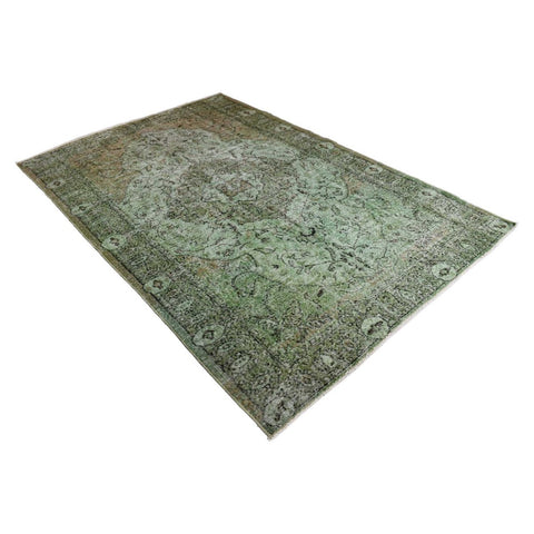 Groen vintage vloerkleed - 249x175 cm - HANDGEMAAKT