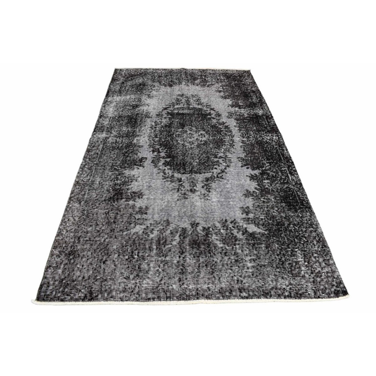 Grijs vintage vloerkleed - 206x110 cm - HANDGEMAAKT