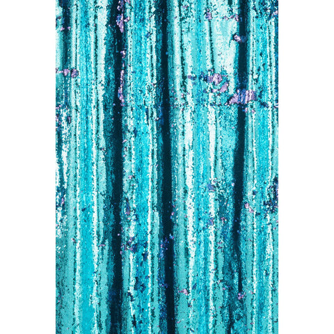 J-Line Gordijn Omkeerbaar Sequin Blauw/Paars