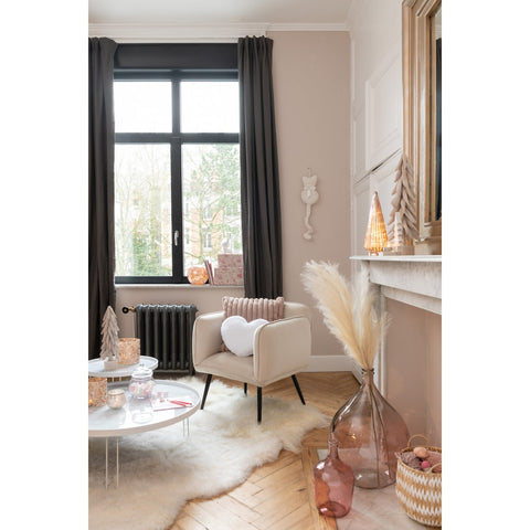 J-Line vaas Lissabon - glas - zalm - small - 43.00 cm hoog