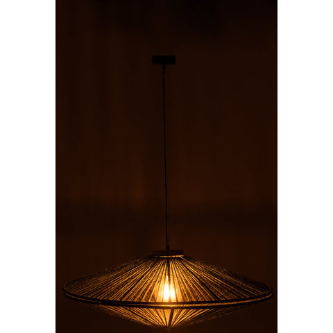 J-Line Hanglamp Ovni Ijzer/Jute Groen Large