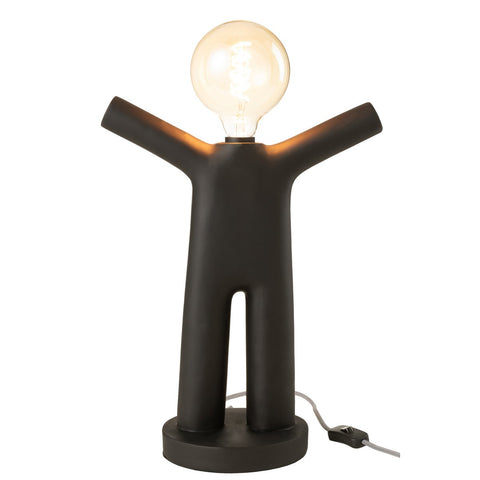 J-Line lamp P'tit Maurice - polyresin - zwart