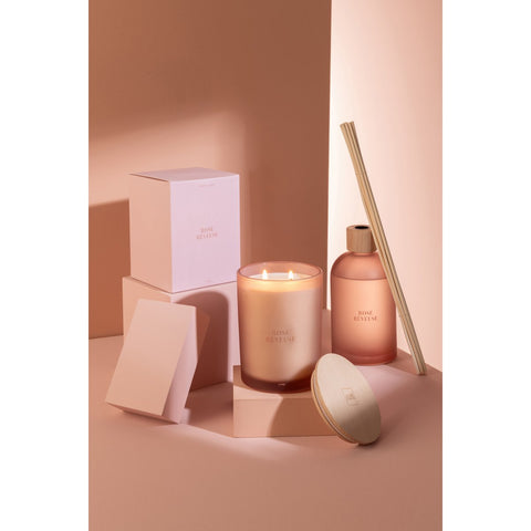 J-Line geurolie + stokjes - Essential Accords - Rose Rêveuse - roze