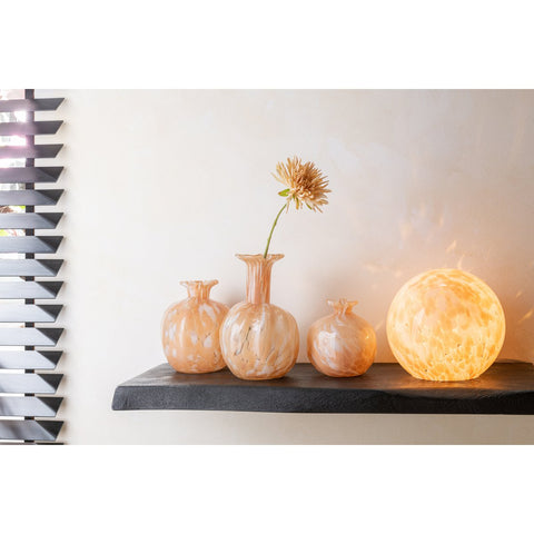 J-Line lamp Melissa Rond - glas - beige - small