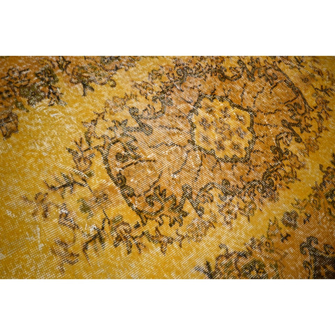 Geel vintage vloerkleed - 205x117 cm - HANDGEMAAKT