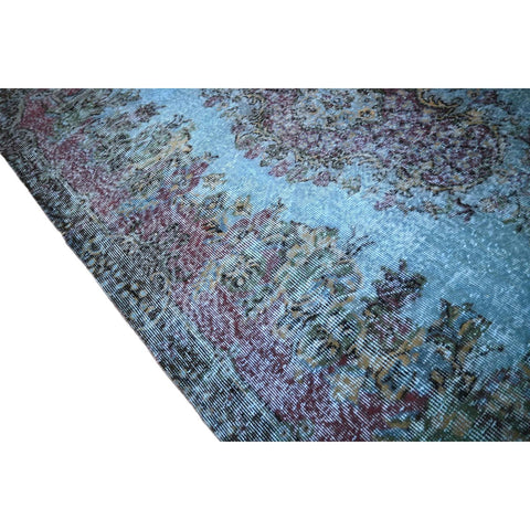 Blauw vintage vloerkleed - 290x170 cm - HANDGEMAAKT