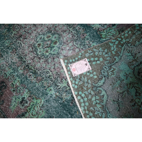 Turquoise vintage vloerkleed - 206x115 cm - HANDGEMAAKT