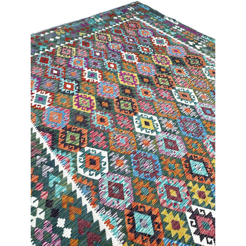 XXL Kleurrijke kelim - 400x310 cm - HANDGEMAAKT