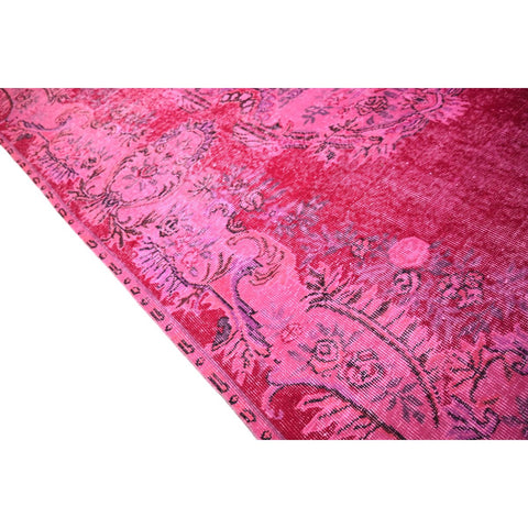 Roze vintage vloerkleed - 300x186 cm - HANDGEMAAKT