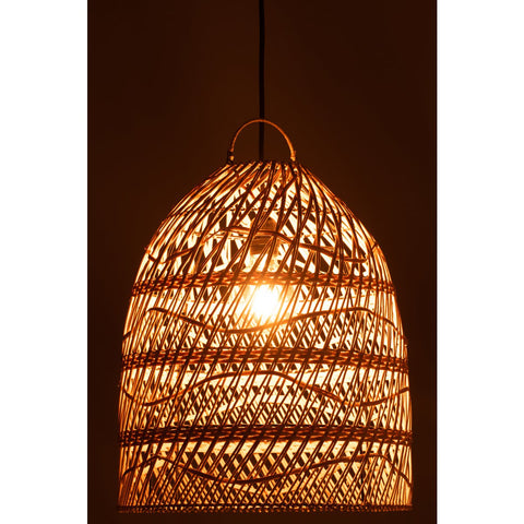 J-Line Gouden lamp - rotan - naturel
