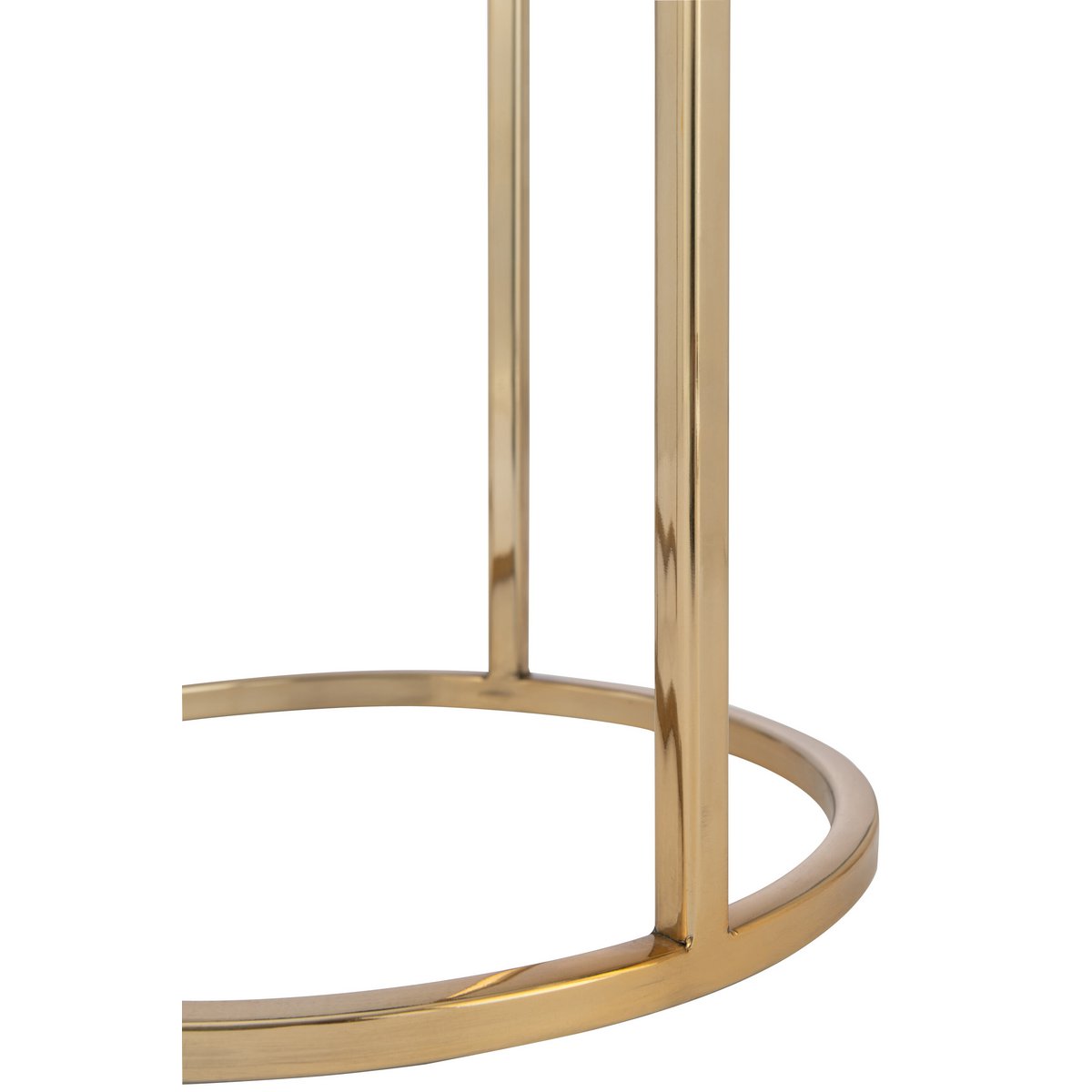 J-Line bijzettafel Kwarts - steen/metaal - wit/goud