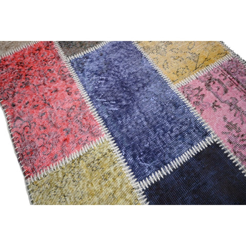 Patchwork vloerkleed - 172x120 cm - HANDGEMAAKT